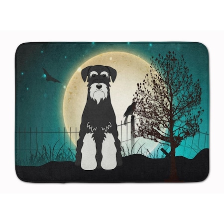 Carolines Treasures Halloween Scary Standard Schnauzer Machine Washable Memory Foam Mat BB2223RUG